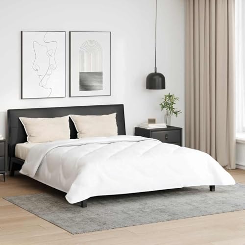 Homgoday Bettdecke mit Kissen 3 pcs Weiß 240 x 220 cm Mikrofaser Daunendecke Model3377383 von Homgoday
