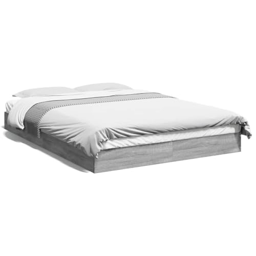 Homgoday Bettgestell Doppelbett Einzelbett Jugendbett Gästebett Holzbett ohne Kopfteil Bett mit Lattenrost für Schlafzimmer Gästezimmer Grau Sonoma 140x200 cm Holzwerkstoff Homgoday Bettgestell Doppelbett Einzelbett Jugendbett Gästebett Holzbett ohne Kopfteil Bett mit Lattenrost für Schlafzimmer Gästezimmer Grau Sonoma 140x200 cm Holzwerkstoff von Homgoday