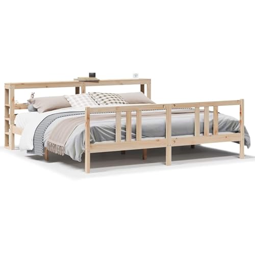 Homgoday Bettgestell mit Kopfteil ohne Matratze 180x200 cm Bettkopfteil Model3305975 von Homgoday