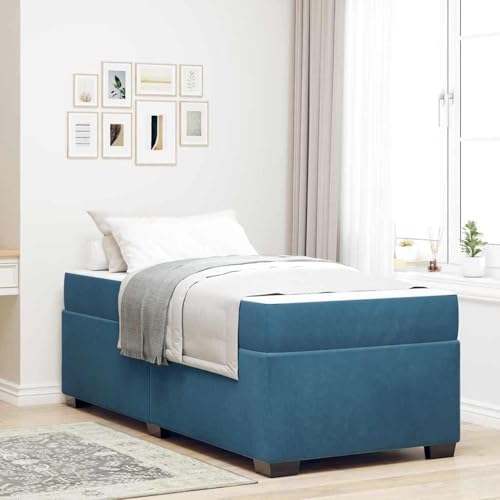 Homgoday Bettgestell mit Matratze mit Matratze Blau 80 x 200 cm Samt Bettgestell Model3399258 Homgoday Bettgestell mit Matratze mit Matratze Blau 80 x 200 cm Samt Bettgestell Model3399258 von Homgoday
