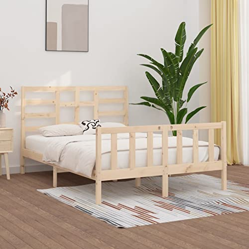 Homgoday Bettgestell ohne Matratze 120 x 200 cm aus massivem Kiefernholz, Bett Bettrahmen, Rahmen, Rahmen, modernes Bett, Struktur für Wohnzimmer, Schlafzimmer, Modell 3107608IT von Homgoday