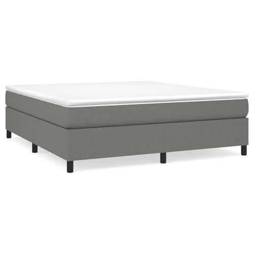 Homgoday Bettgestell ohne Matratze Dunkelgrau 160x200 cm Stoff Bed Frame Model3120871 von Homgoday