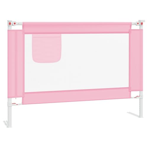 Homgoday Bettschutzgitter Rosa 90x25 cm Stoff Sicherheitsbettgitter Model10198 von Homgoday