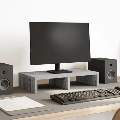 Homgoday Bildschirmständer Holz Technik Grau Sonoma 50 x 27 x 10 cm Monitorständer Holz Schreibtisch für Laptop, Computer, PC Monitore Homgoday Bildschirmständer Holz Technik Grau Sonoma 50 x 27 x 10 cm Monitorständer Holz Schreibtisch für Laptop, Computer, PC Monitore von Homgoday