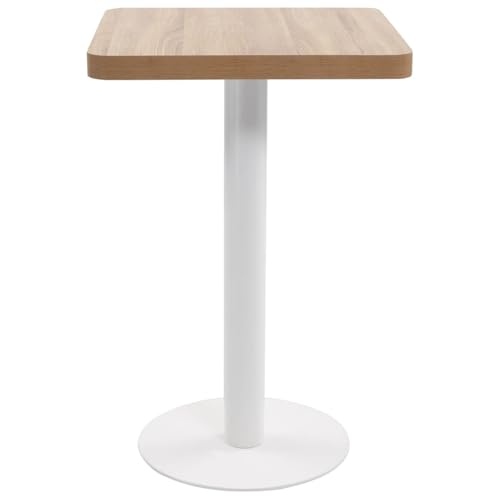 Homgoday Bistrotisch Hellbraun 50x50 cm MDF Bistrotisch Model286426 von Homgoday