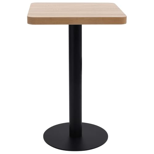 Homgoday Bistrotisch Hellbraun 50x50 cm MDF Bistrotisch Model286427 von Homgoday