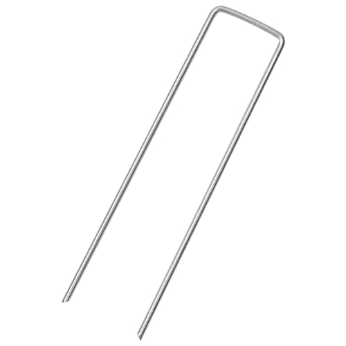 Homgoday Bodenanker U-Form 25 STK. 15x3,5 cm Verzinkter Stahl Bodennägel Model4009359 von Homgoday