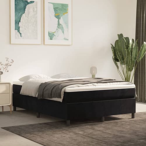 Homgoday Boxspringbett aus schwarzem Samt, 140 x 190 cm, Lattenrost für Erwachsene, Kinder und Jugendliche, einfache Montage, Typ 1 Betten und Lattenroste, Möbel Homgoday Boxspringbett aus schwarzem Samt, 140 x 190 cm, Lattenrost für Erwachsene, Kinder und Jugendliche, einfache Montage, Typ 1 Betten und Lattenroste, Möbel von Homgoday
