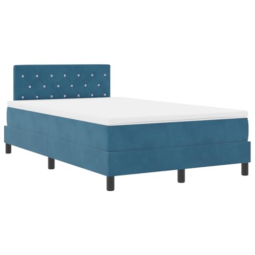 Homgoday Boxspringbett mit Matratze & LED Dunkelblau 120x190 cm Samt G?stebett Familienbett Homgoday Boxspringbett mit Matratze & LED Dunkelblau 120x190 cm Samt G?stebett Familienbett von Homgoday