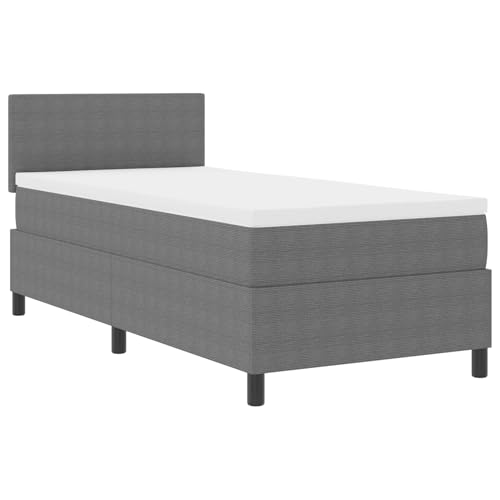 Homgoday Boxspringbett mit Matratze & LED-Licht Grau 90x200 cm Cord-Stoff G?stebett Familienbett Homgoday Boxspringbett mit Matratze & LED-Licht Grau 90x200 cm Cord-Stoff G?stebett Familienbett von Homgoday