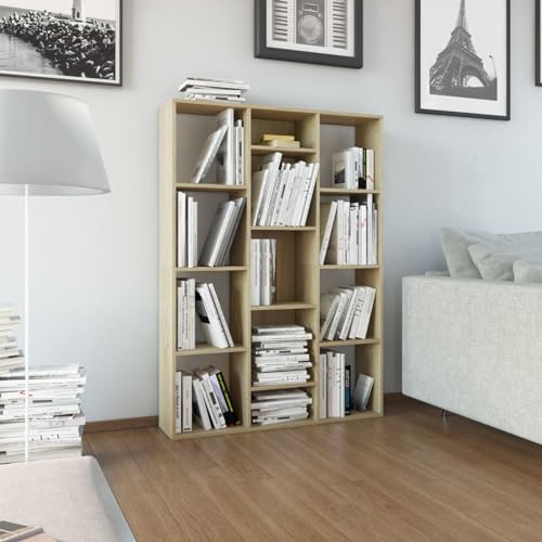 Homgoday Bücherregal / Raumteiler Eiche Sonoma 100 x 24 x 140 cm Mehrschichtholz Raumteiler Homgoday Bücherregal / Raumteiler Eiche Sonoma 100 x 24 x 140 cm Mehrschichtholz Raumteiler von Homgoday