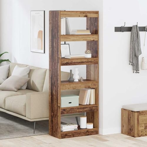Homgoday Bücherregal Altholz 60 x 30 x 166 cm Holzwerkstoff Bücherregal Model880459 von Homgoday