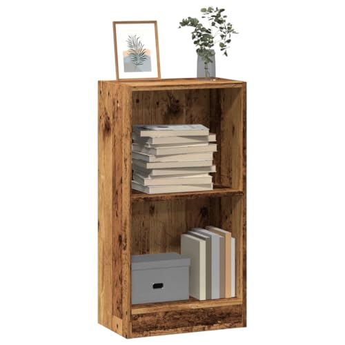 Homgoday Bücherregal aus antikem Holz, 40 x 24 x 76 cm, aus Spanplatte, Möbel, Bücherregal, Vitrine, vertikales Bücherregal, platzsparend, Bücherregal für Wohnzimmer, Arbeitszimmer, Schlafzimmer, Büro von Homgoday