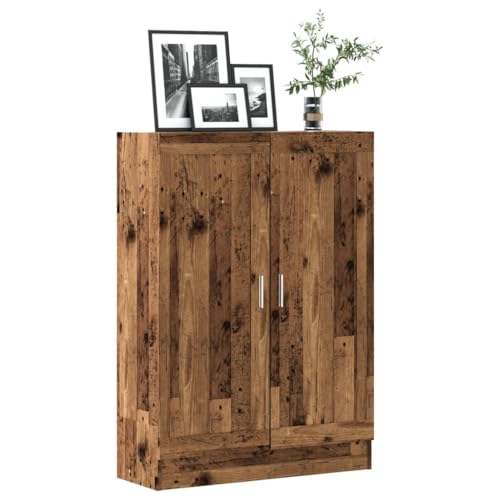Homgoday Bücherregal aus antikem Holz, 82,5 x 30,5 x 115 cm, aus Spanplatte, Möbel, Bücherregal, Vitrine, vertikales Bücherregal, platzsparend, Standregal für Studio Modell 856148 von Homgoday