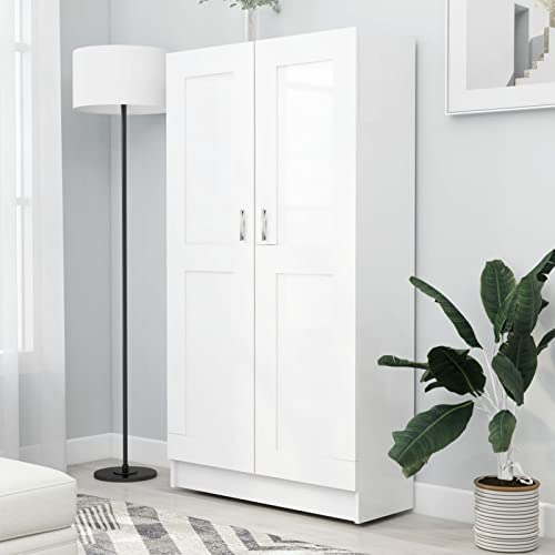Homgoday Bücherregal aus technischem Holz, weiß, 82,5 x 30,5 x 150 cm, Standregal, mit offenen Fächern und Schrank, für Wohnzimmer, Büro Homgoday Bücherregal aus technischem Holz, weiß, 82,5 x 30,5 x 150 cm, Standregal, mit offenen Fächern und Schrank, für Wohnzimmer, Büro von Homgoday