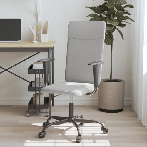 Homgoday Bürostuhl Verstellbar Hellgrau Netz und Kunstleder Bürostuhl Dekoration Bürostuhl Bürostuhl Bürostuhl für Wohnzimmer Büro Schlafzimmer von Homgoday