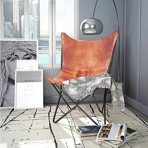 Homgoday Butterfly Stuhl Braun Echtleder von Homgoday