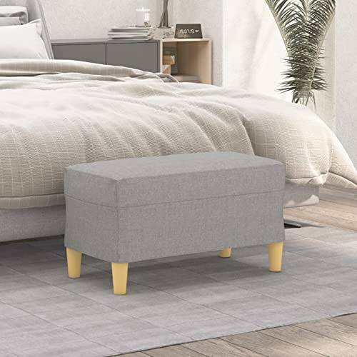 Homgoday Casa Mobilia Bank Hellgrau 70x35x41cm aus Stoff Gartenbank Balkonbank robust für Balkon Terrasse Garten von Homgoday