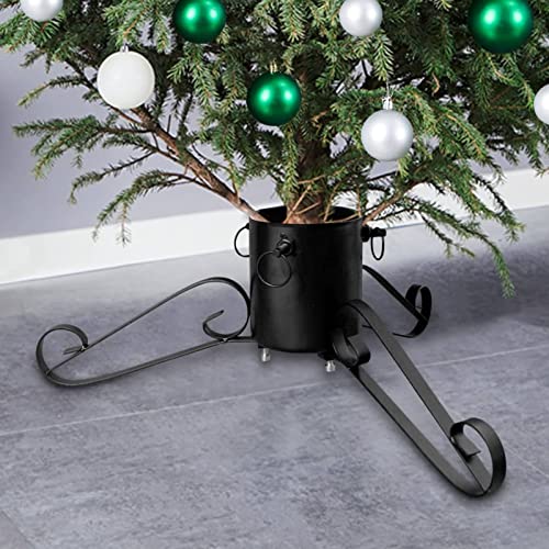Homgoday Christbaumständer Christbaumständer Weihnachtsbaumständer Tannenbaumständer Baumständer Weihnachtsbaumhalter Weihnachtsbaum Ständer mit Wassertank Schwarz 58x58x21 cm von Homgoday