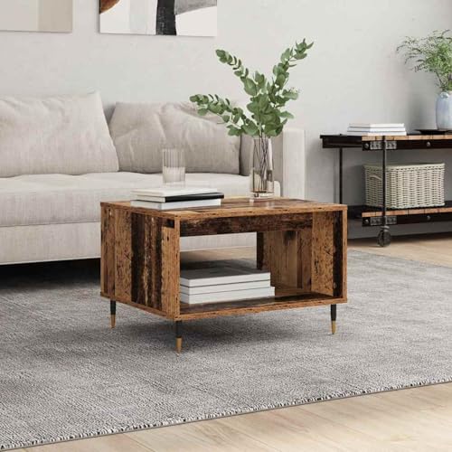 Homgoday Couchtisch Altholz 60 x 50 x 40 cm Holzwerkstoff Couchtisch Model879606 von Homgoday