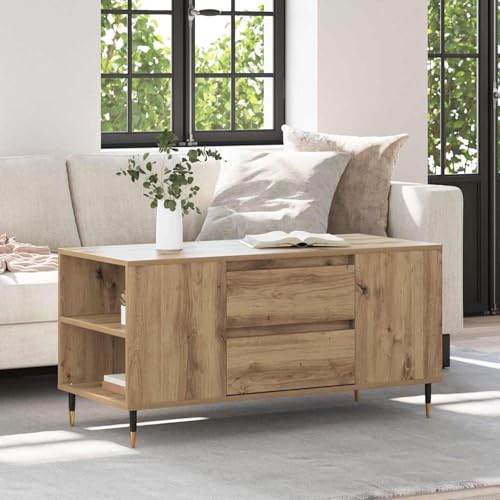 Homgoday Couchtisch Eiche handwerklich 102 x 44,5 x 50 cm Holzwerkstoff Couchtisch Model882679 Homgoday Couchtisch Eiche handwerklich 102 x 44,5 x 50 cm Holzwerkstoff Couchtisch Model882679 von Homgoday