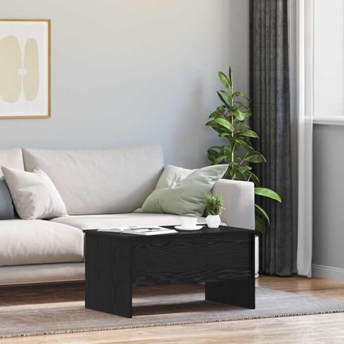 Homgoday Couchtisch Schwarze Eiche 80 x 50,5 x 42,5 cm Holzwerkstoff Couchtisch Model879455 von Homgoday