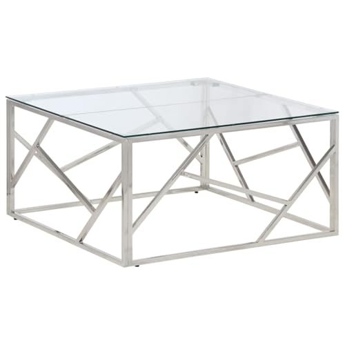 Homgoday Couchtisch Silbern Edelstahl und Hartglas Coffee Table Model349945 Homgoday Couchtisch Silbern Edelstahl und Hartglas Coffee Table Model349945 von Homgoday