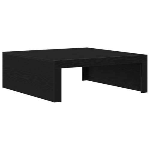 Homgoday Couchtisch aus schwarzem Eichenholz - 100x100x35 cm Hergestellt aus Engineered Holz Wohnzimmertisch Model862678 von Homgoday