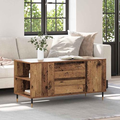 Homgoday Couchtisch with Drawer Altholz 102 x 44,5 x 50 cm Holzwerkstoff Couchtisch Model882678 Homgoday Couchtisch with Drawer Altholz 102 x 44,5 x 50 cm Holzwerkstoff Couchtisch Model882678 von Homgoday