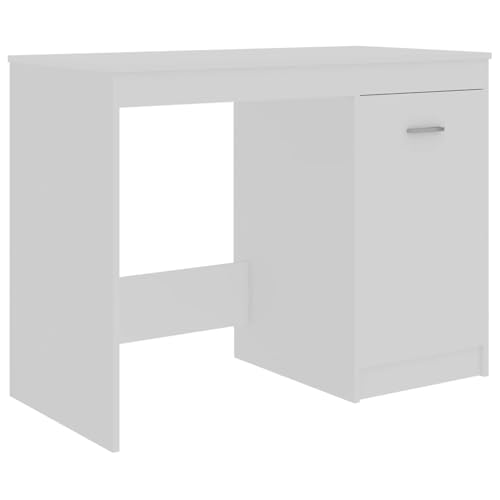 Homgoday Eleganter Holzwerkstoff-Schreibtisch mit integriertem Schrank, weiß, 100x50x76 cm - Modern & Robust Model801796 Homgoday Eleganter Holzwerkstoff-Schreibtisch mit integriertem Schrank, weiß, 100x50x76 cm - Modern & Robust Model801796 von Homgoday
