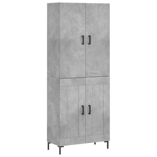 Homgoday Elegantes Highboard Sideboard Betongrau Holzwerkstoff Metallfüße Stauraum Model3195791 von Homgoday