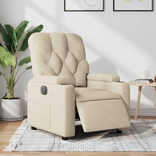 Homgoday Elektrischer Sessel, neigbar, cremefarben, aus Stoff, Einrichtung für Massagesessel, Relaxsessel, Massagesessel für den ganzen Körper, Modell 3204695 Homgoday Elektrischer Sessel, neigbar, cremefarben, aus Stoff, Einrichtung für Massagesessel, Relaxsessel, Massagesessel für den ganzen Körper, Modell 3204695 von Homgoday