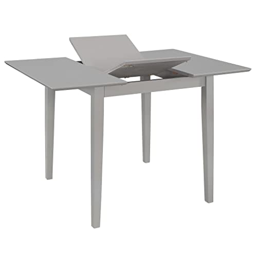 Homgoday Esstisch Ausziehbar Grau (80-120) x80x74cm MDF Küchentisch Esszimmermöbel für Zuhause, Büro, Café & Restaurant von Homgoday