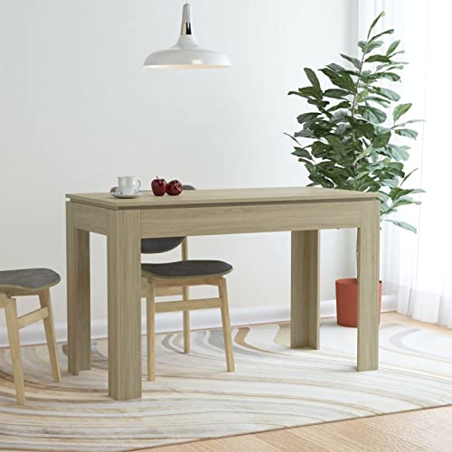 Homgoday Esstisch Küchentisch Speisetisch Esszimmertisch Tisch für Esszimmer, Küche Sonoma-Eiche 120x60x76 cm Holzwerkstoff von Homgoday