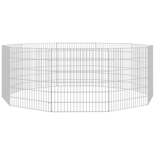 Homgoday Freilaufgehege 10-teilig 54x60 cm Verzinktes Eisen Tiergehege Model171575 von Homgoday