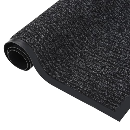 Homgoday Fu?Matte Gestreift 80x120 cm Anthrazit Fu?abtreter Model331609 von Homgoday