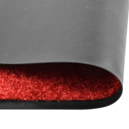 Homgoday Fu?Matte Waschbar Rot 90x120 cm Fu?abtreter Model323424 von Homgoday