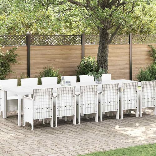 Homgoday Garten Essgruppe 13 pcs Weiß Polt Rattan Garten-Esstisch und Stühle Model3378782 Homgoday Garten Essgruppe 13 pcs Weiß Polt Rattan Garten-Esstisch und Stühle Model3378782 von Homgoday