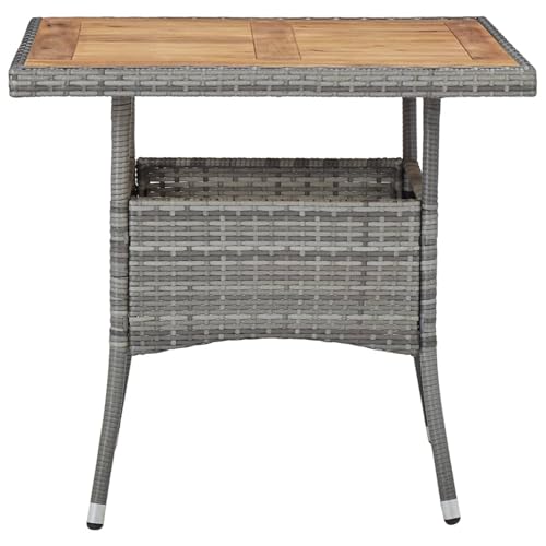 Homgoday Garten-Esstisch Grau Poly Rattan und Massivholz Akazie Esstisch im Freien Model46172 Homgoday Garten-Esstisch Grau Poly Rattan und Massivholz Akazie Esstisch im Freien Model46172 von Homgoday