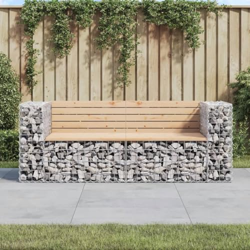 Homgoday Gartenbank, Gabionen-Design, Massivholz, Kiefer, 184 x 71 x 65,5 cm, Sitz, Stuhl, Möbel, Sonnenliege, Terrasse, Balkon, Outdoor, Dekoration, Gartenbänke Homgoday Gartenbank, Gabionen-Design, Massivholz, Kiefer, 184 x 71 x 65,5 cm, Sitz, Stuhl, Möbel, Sonnenliege, Terrasse, Balkon, Outdoor, Dekoration, Gartenbänke von Homgoday