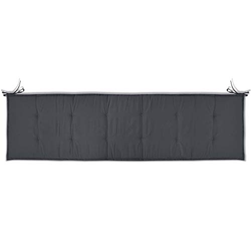 Homgoday Gartenbankauflage Bankauflage Bankkissen Sitzauflage Sitzkissen Bankpolster Sitzpolster Auflage für Gartenbank Gartenschaukeln Anthrazit 180x50x3 cm Oxford-Gewebe von Homgoday