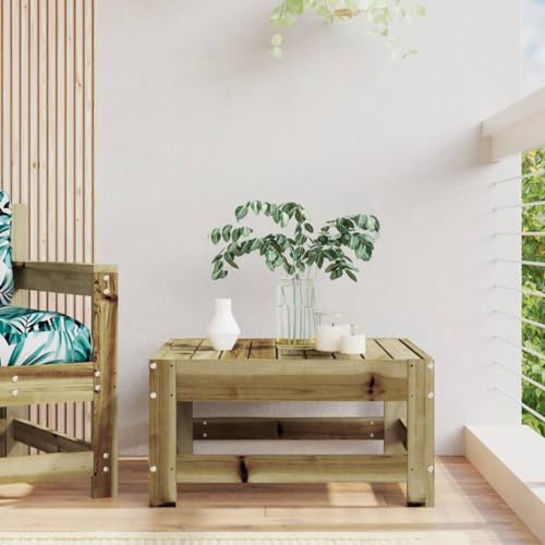 Homgoday Gartenfußhocker imprägniertes Holz Kiefer Ottomane Fußstütze Sitzhocker Outdoor Sitzgelegenheit Terrassenmöbel Terrasse Fußhocker Balkon Poolside Wohnzimmermöbel von Homgoday