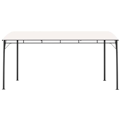 Homgoday Gartenmarkise Pergola Creme 4x3m - Stabiler Sonnenschutz mit Metallkonstruktion Model47976 von Homgoday