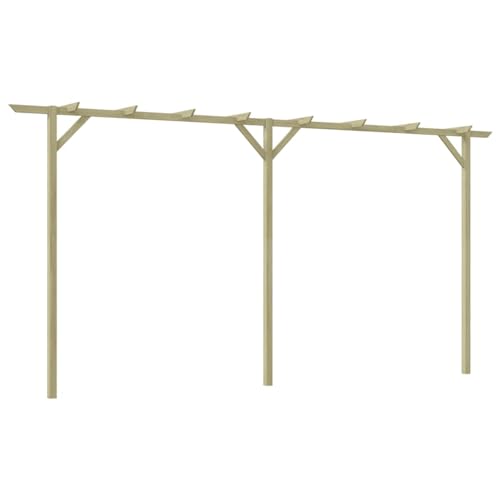 Homgoday Gartenpergola Pergola Rosenbogen Rankhilfe Holzbogen Spalier Gartenbogen Holz-Pergola für Rosen und Kletterpflanzen 400x40x205 cm Holz von Homgoday