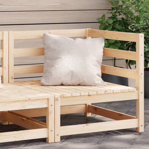 Homgoday Gartensofa Ecksofa 70x70x67cm Massivholz Kiefer Gartenmöbel Set Terrasse Outdoor Hof Terrasse Balkon Sofa Sitzmöbel Sitzmöbel Wintergarten Hinterhof Sofa Set Möbel von Homgoday