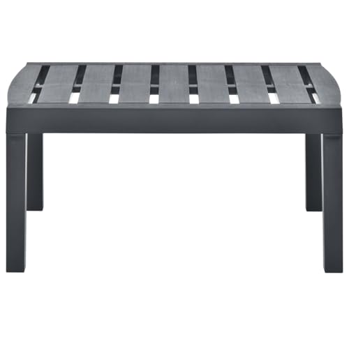 Homgoday Gartentisch Anthrazit 78x55x38 cm Kunststoff Partytisch Model48815 von Homgoday