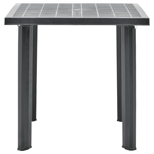 Homgoday Gartentisch Anthrazit 80x75x72 cm Kunststoff Partytisch Model48804 von Homgoday