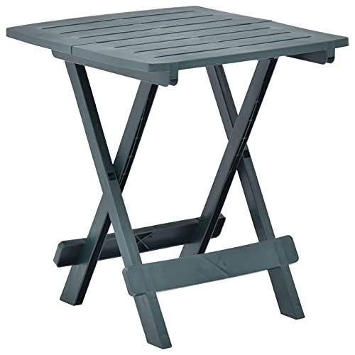 Homgoday Gartentisch Klappbar Balkontisch Klapptisch Beistelltisch Terrassentisch Tisch Klapptisch Esstisch für Garten, Terrasse und Balkon Grün 45x43x50 cm Kunststoff von Homgoday