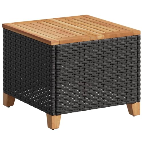 Homgoday Gartentisch Schwarz 45x45x37 cm Poly Rattan Akazienholz Partytisch Model366325 Homgoday Gartentisch Schwarz 45x45x37 cm Poly Rattan Akazienholz Partytisch Model366325 von Homgoday