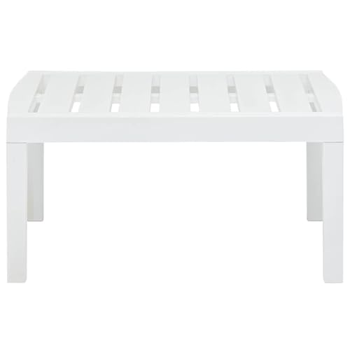 Homgoday Gartentisch Weiß 78x55x38 cm Kunststoff Partytisch Model48814 von Homgoday